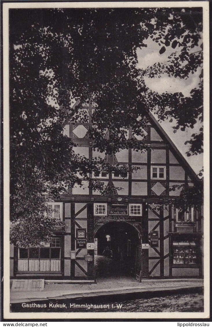 Gest. W-4939 Himmighausen Gasthaus Kukuk 1935 - Detmold