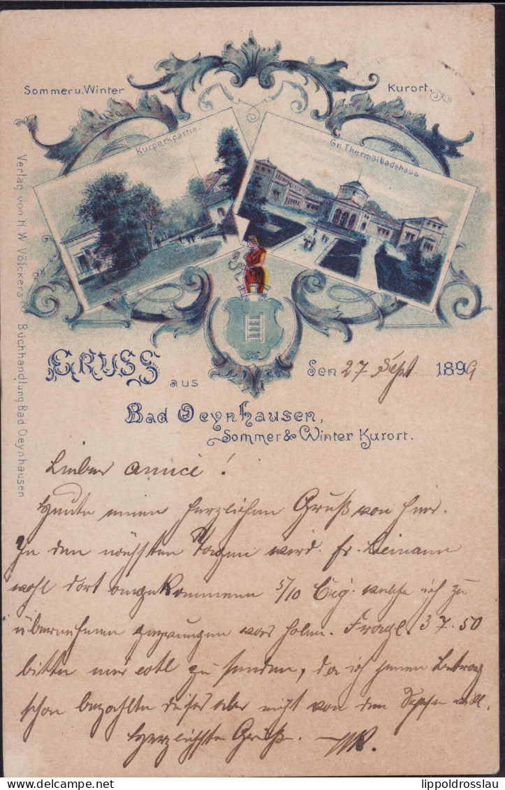 Gest. W-4970 Bad Oeynhausen Kuranlagen 1899 - Minden