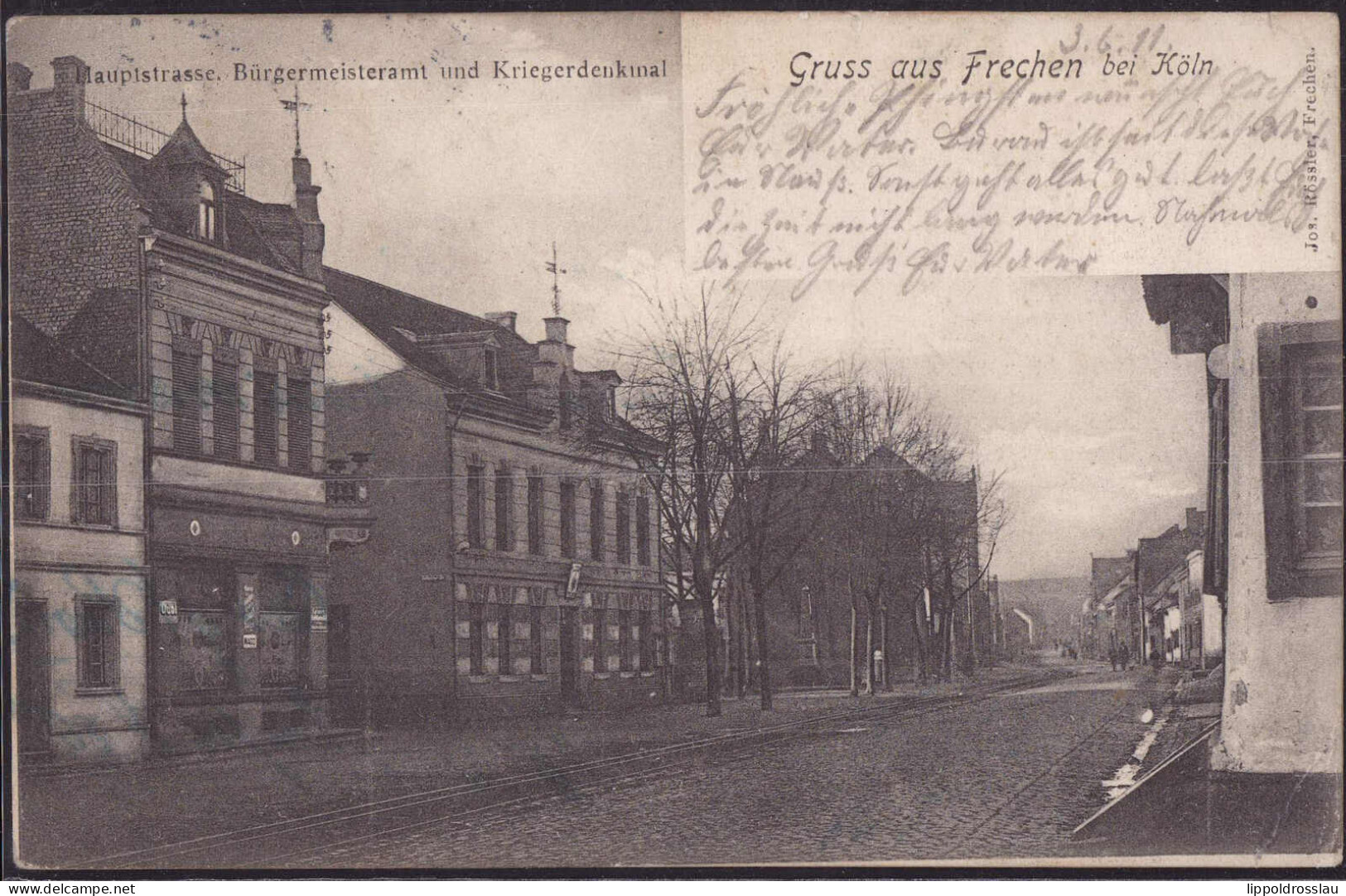 Gest. W-5020 Frechen Hauptstraße Bürgermeisteramt 1911 - Frechen