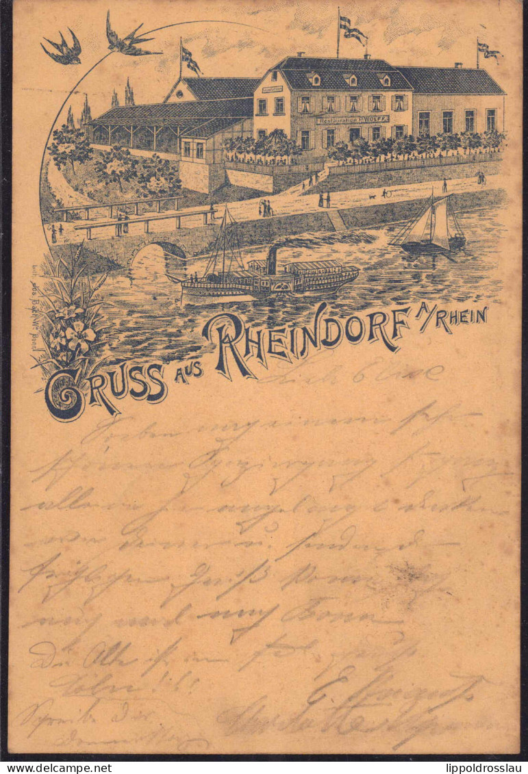 Gest. W-5090 Rheindorf Gasthaus Wolff 1898 - Leverkusen