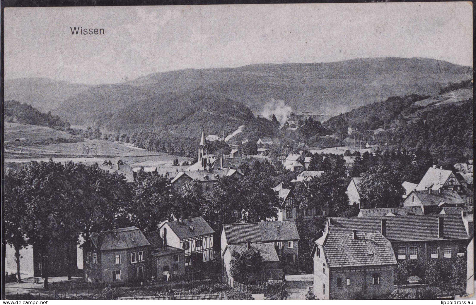 Gest. W-5248 Wissen Blick Zum Ort, Feldpost 1918 - Betzdorf