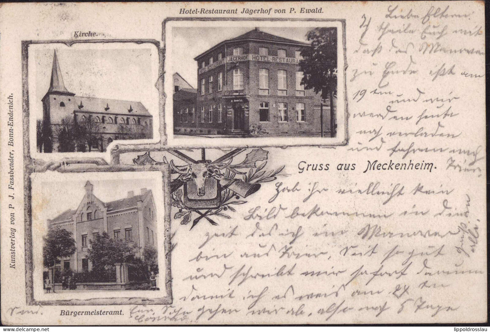 Gest. W-5309 Meckenheim Gasthaus Jägerhof 1908 - Bonn