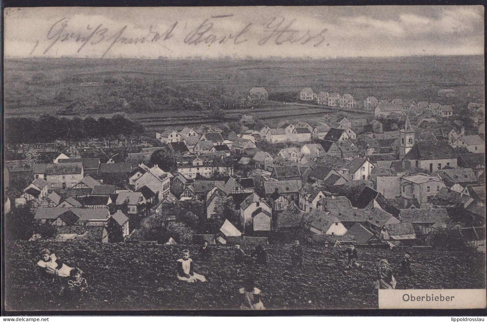 Gest. W-5413 Oberbieber Blick über Den Ort 1906 - Höhr-Grenzhausen