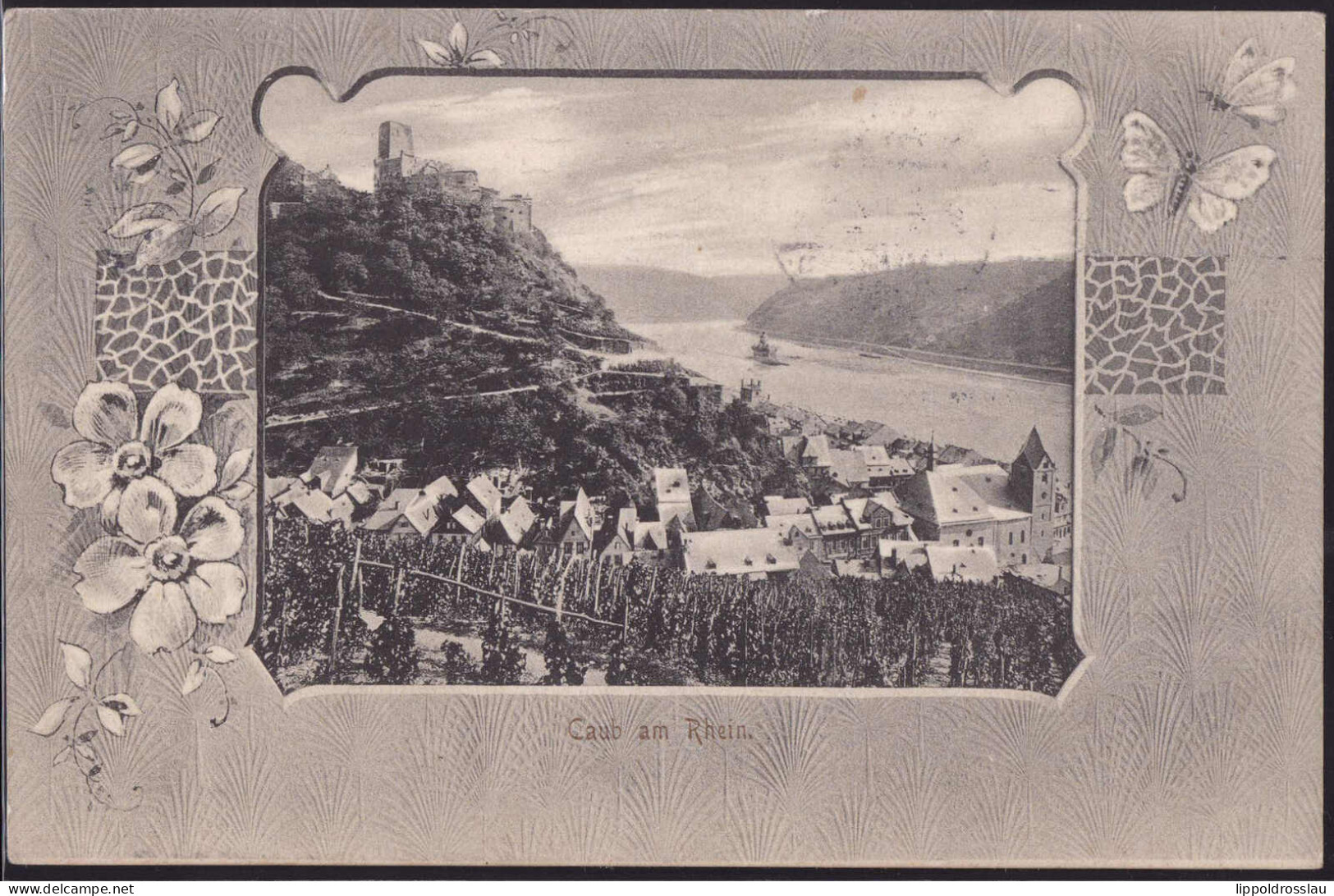 Gest. W-5425 Kaub Blick Zum Ort 1910 - Lahnstein