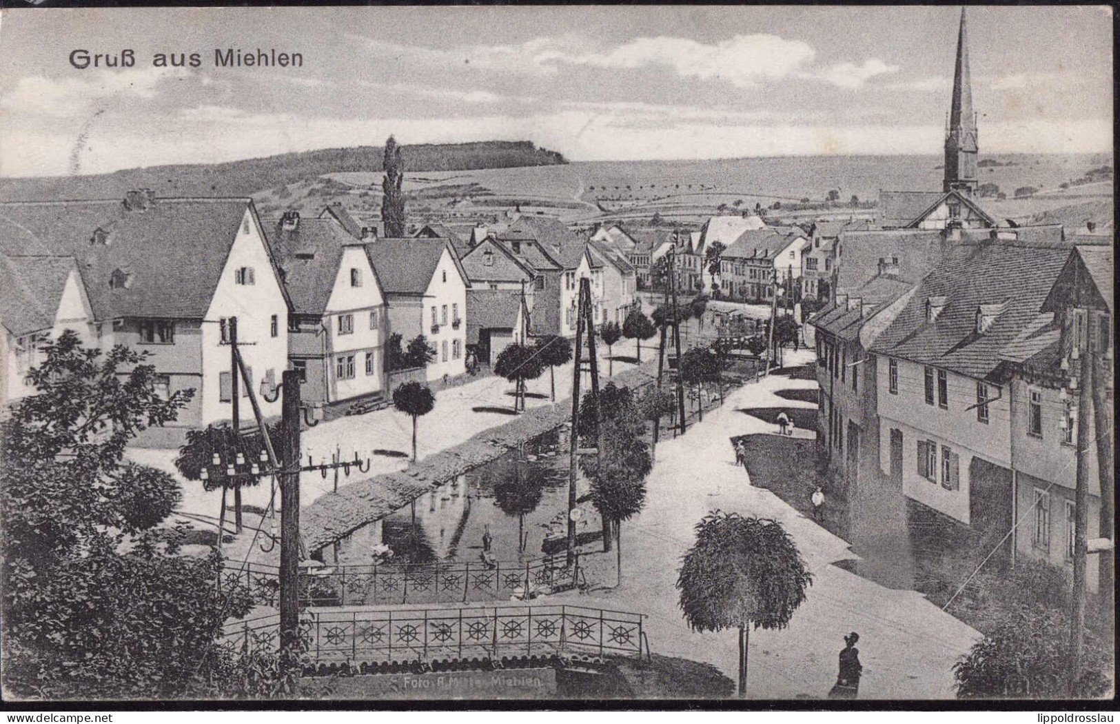 Gest. W-5429 Miehlen Straßenpartie 1911 - Lahnstein