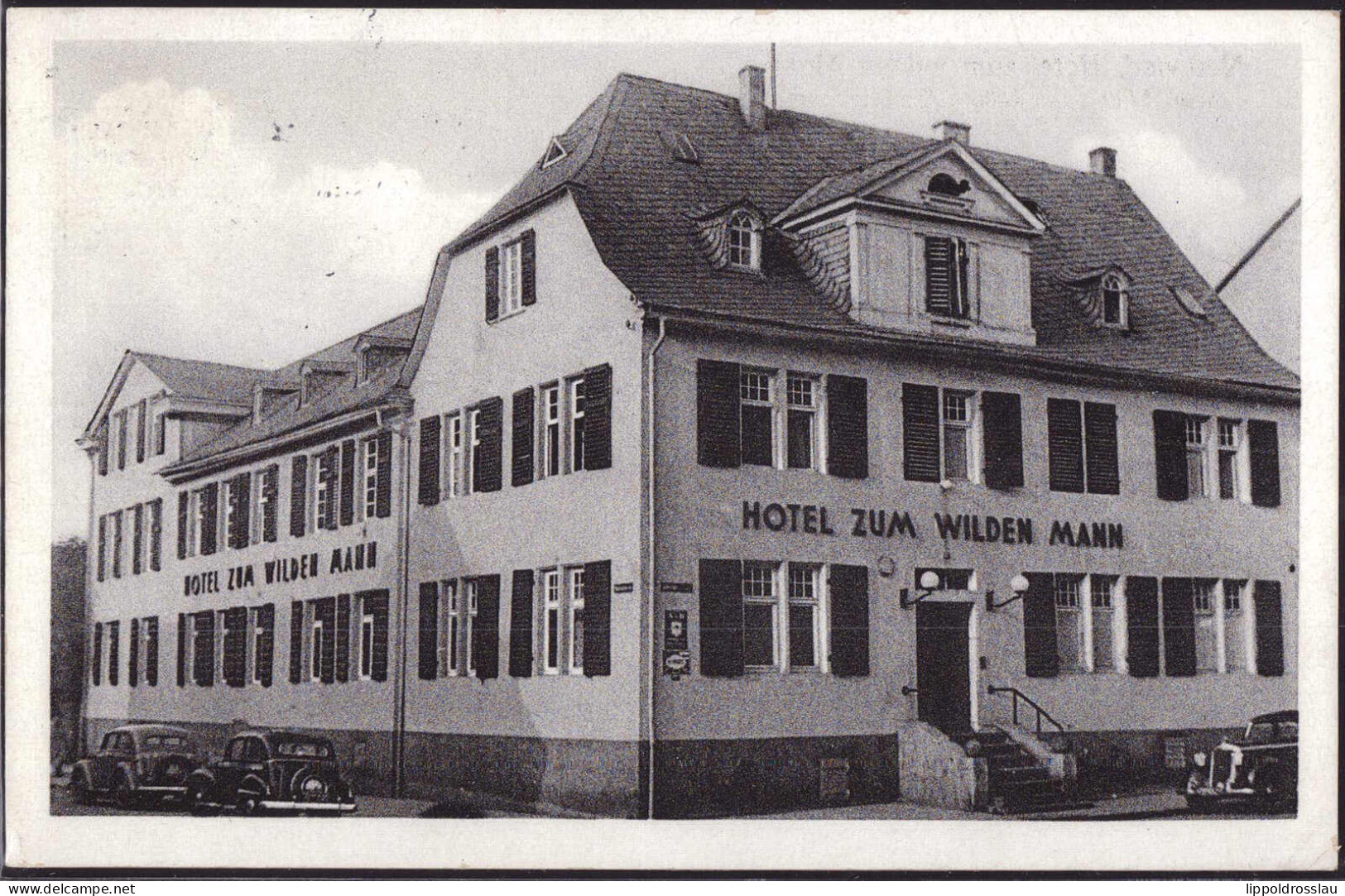 Gest. W-5450 Neuwied Hotel Gasthaus Zum Wilden Mann 1953 - Neuwied