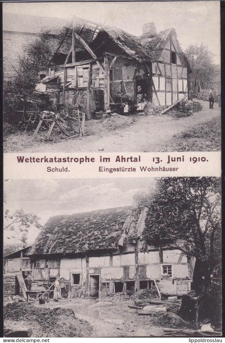 * W-5486 Altenahr Hotel Caspari Wohnhäuser Nach Der Wetterkatastrophe 13.6.1910 - Remagen