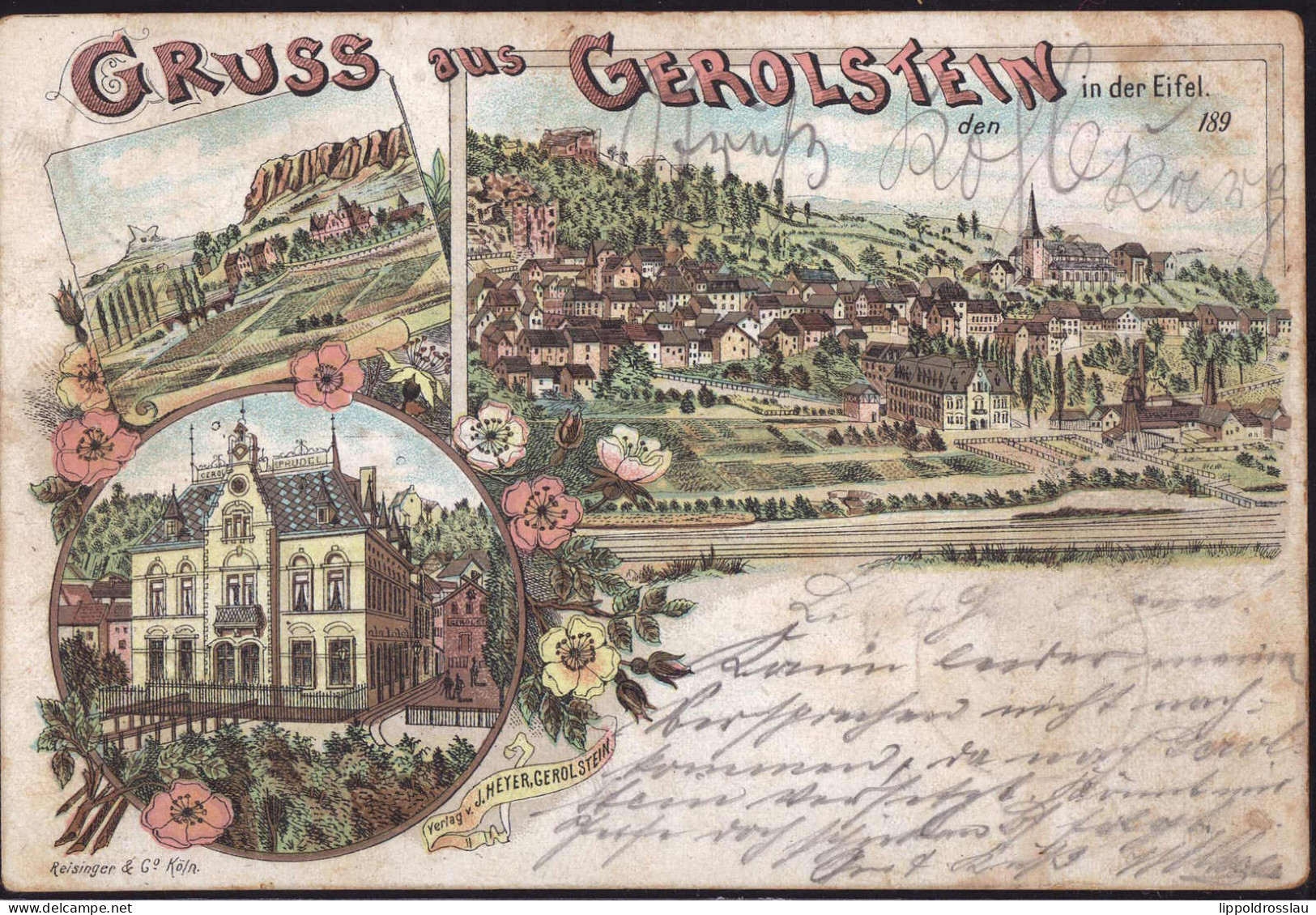 Gest. W-5530 Gerolstein Blick Zum Ort Villa 1897, Min. Best. - Gerolstein