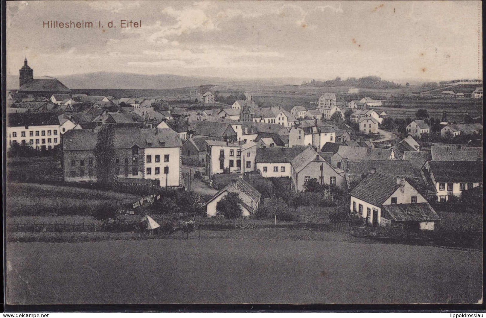Gest. W-5533 Hillesheim Blick Zum Ort, Feldpost 1916 - Gerolstein