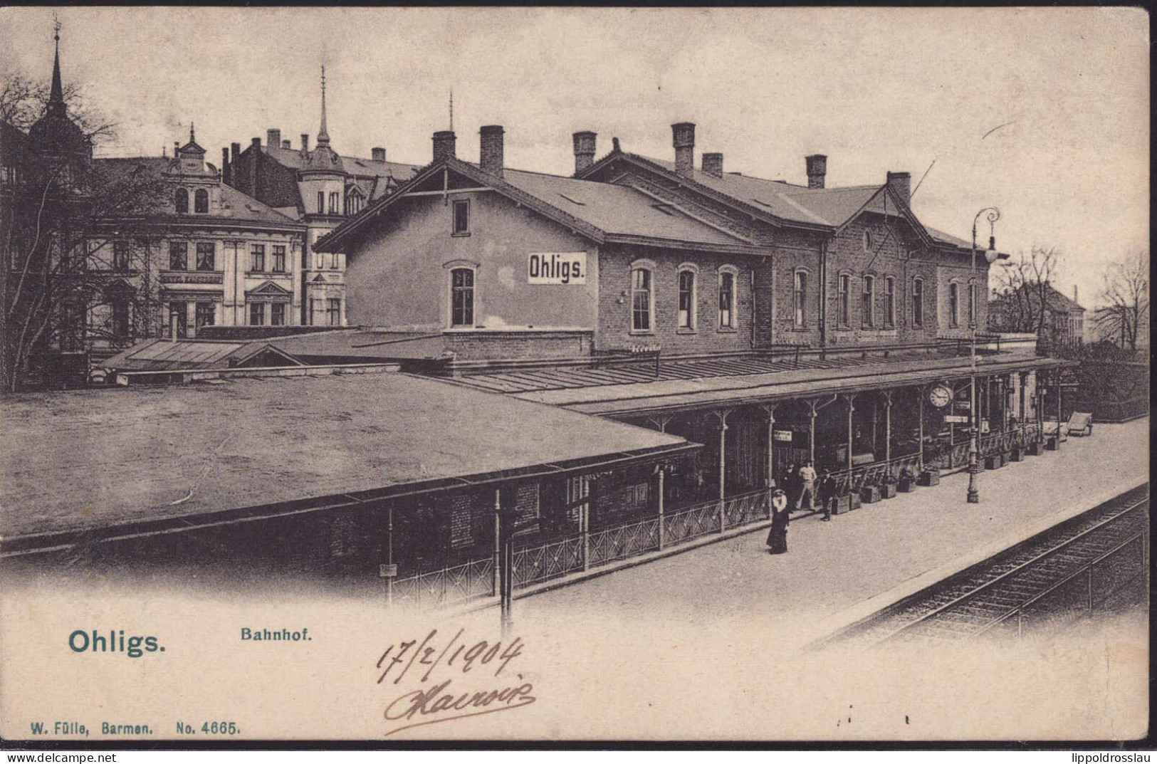 Gest. W-5650 Ohligs Bahnhof 1904 - Solingen