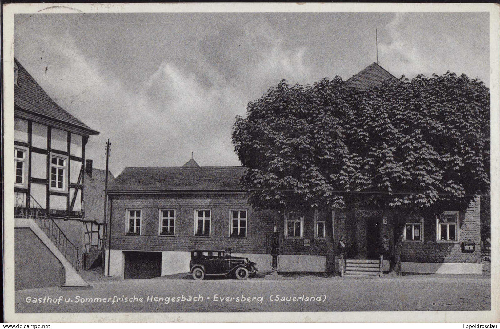 Gest. W-5778 Hengesbach-Eversberg Gasthaus 1937 - Meschede