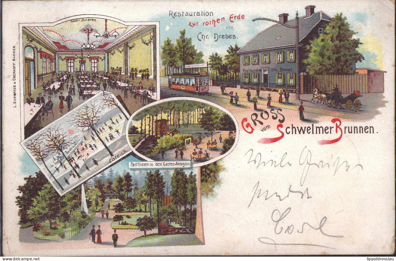 Gest. W-5830 Schwelm Gasthaus Zur Rothen Erde 1903, EK 5mm - Schwelm
