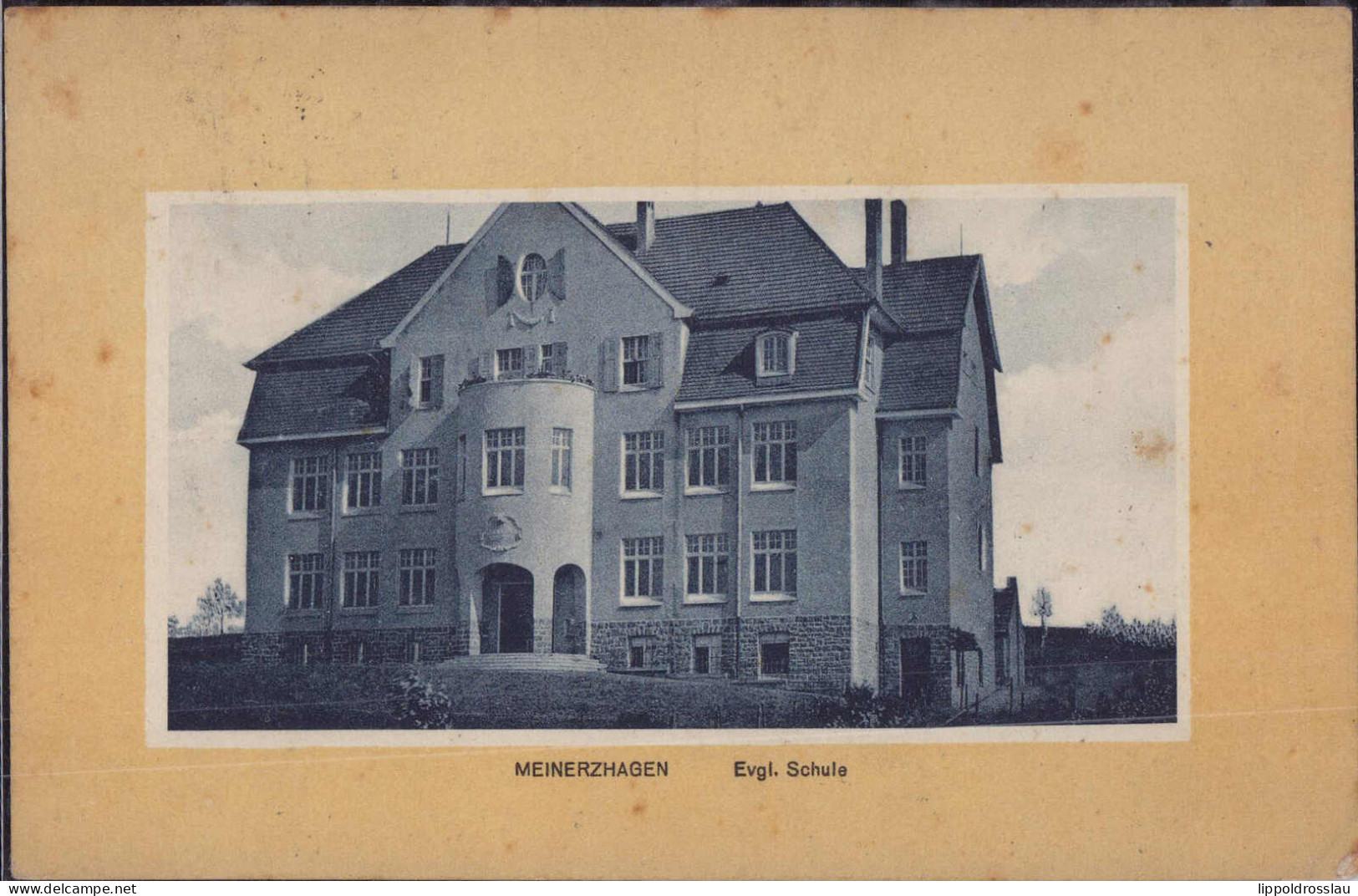 Gest. W-5882 Meinerzhagen Evg. Schule 1917 - Luedenscheid