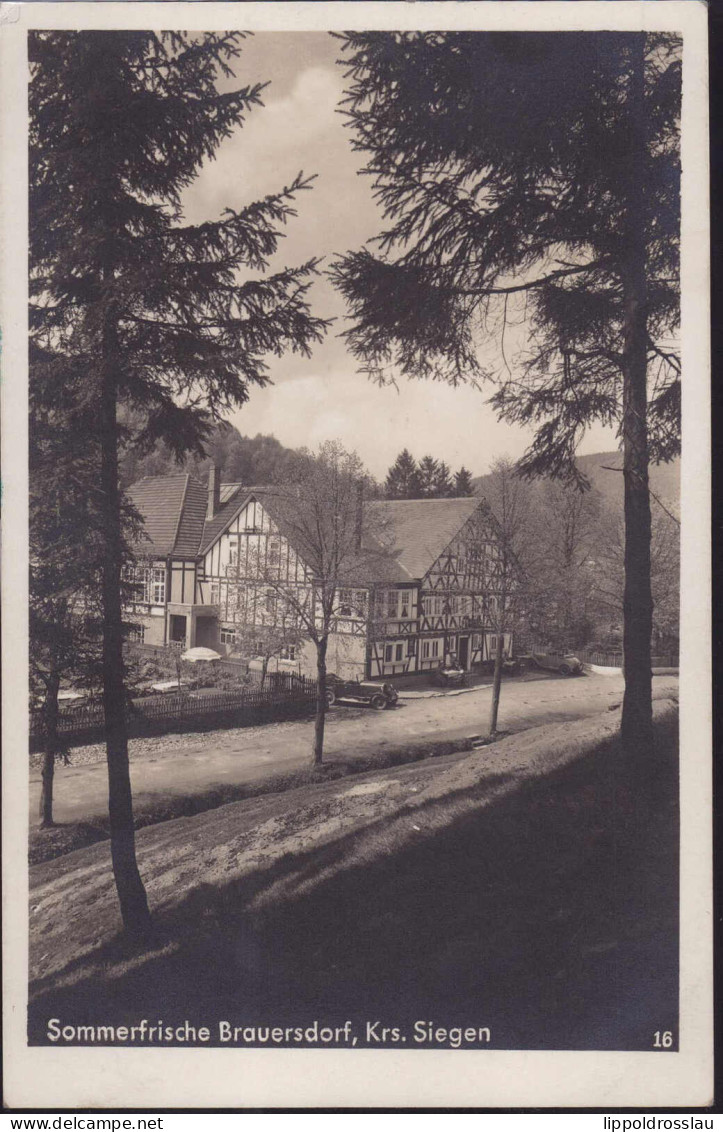 Gest. W-5902 Brauersdorf Gasthaus Sommerfrische Werthenbach 1932 - Siegen