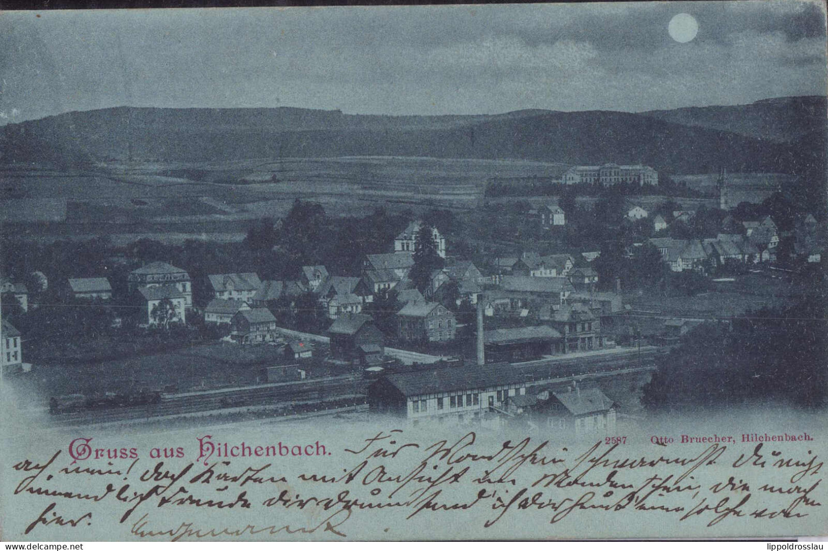 Gest. W-5912 Hilchenbach Blick Zum Ort Bahnhof 1898 - Kreuztal