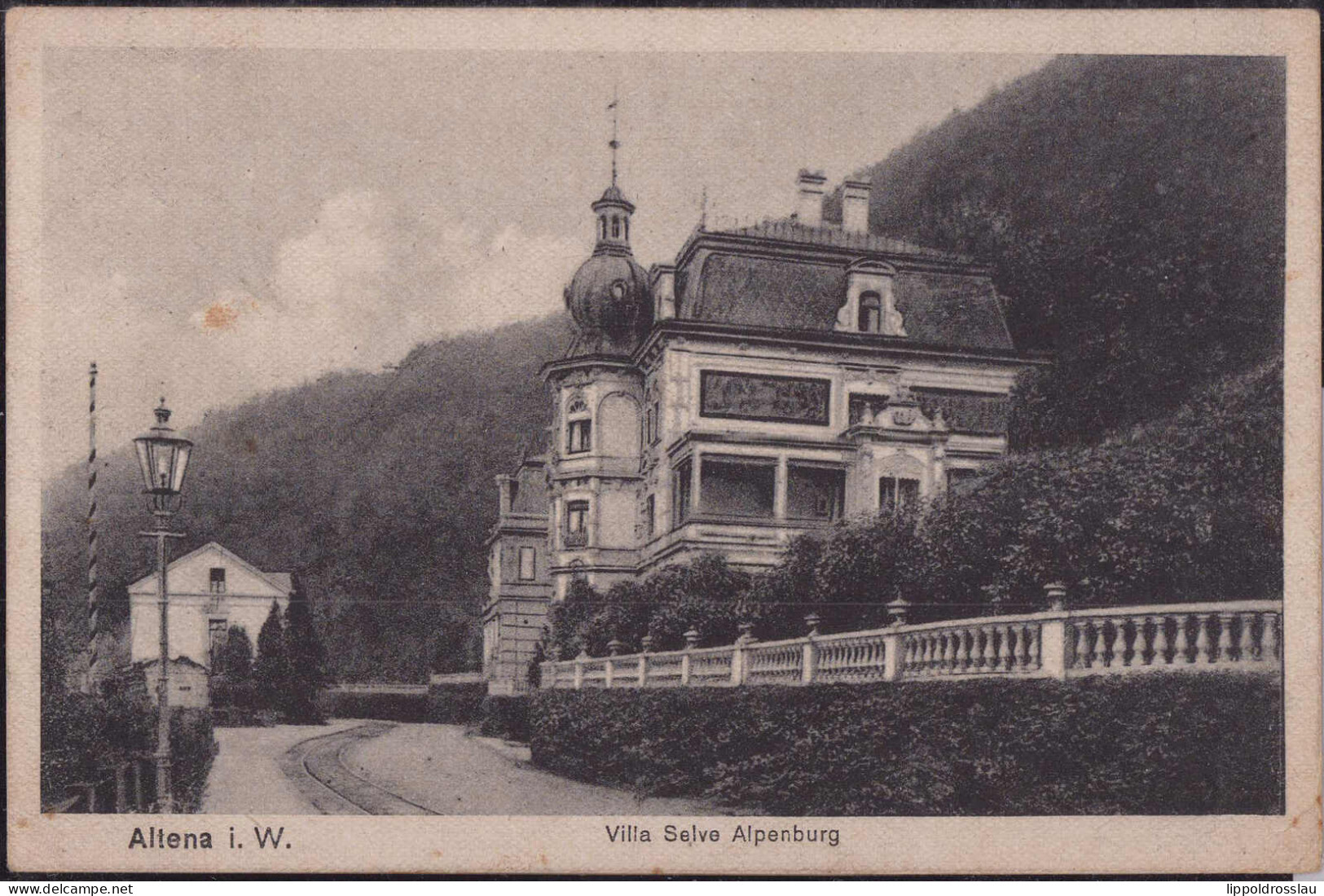 Gest. W-5990 Altena Villa Selve Altenburg 1919 - Altena