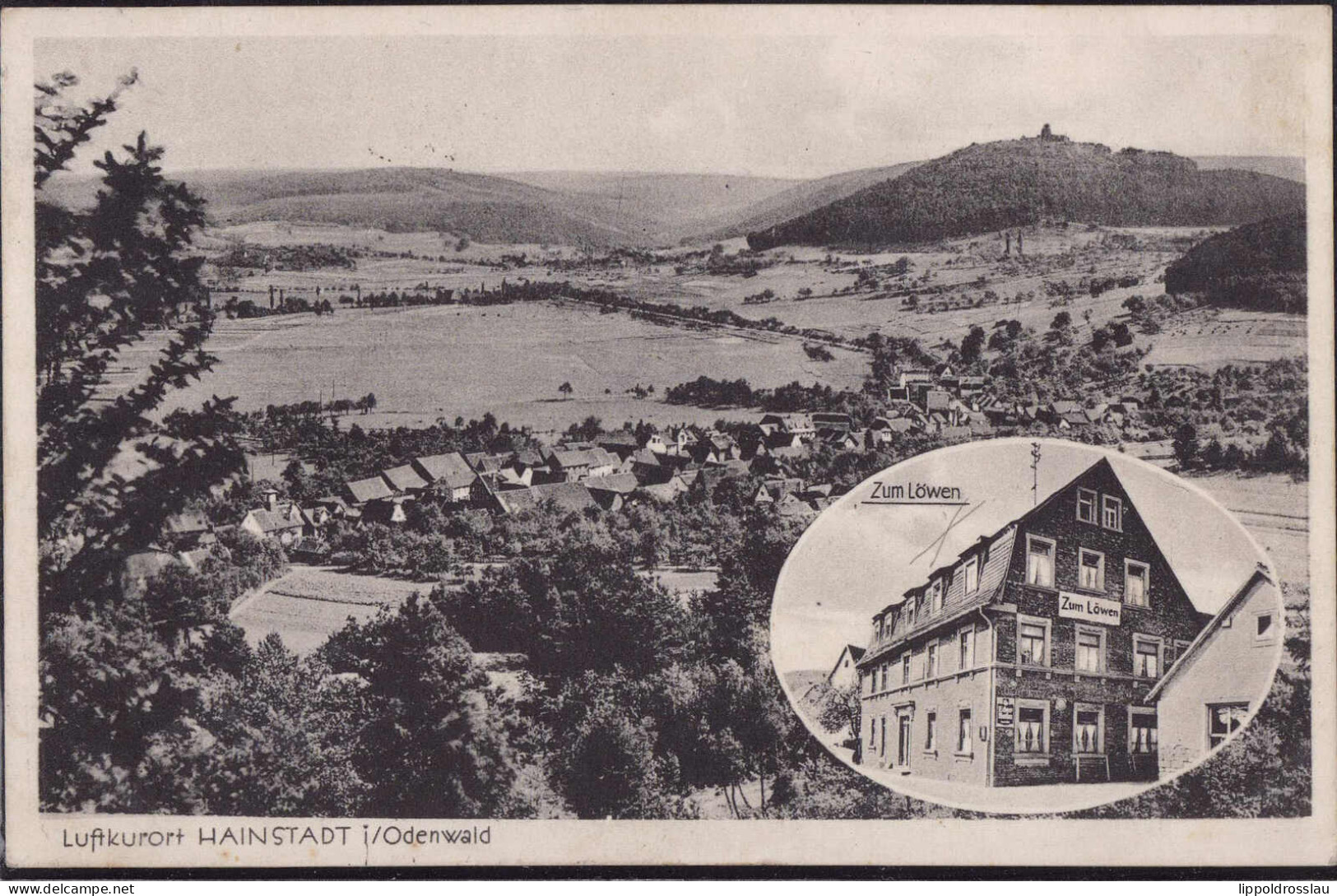 Gest. W-6127 Hainstadt Gasthaus Zum Löwen 1932 - Erbach