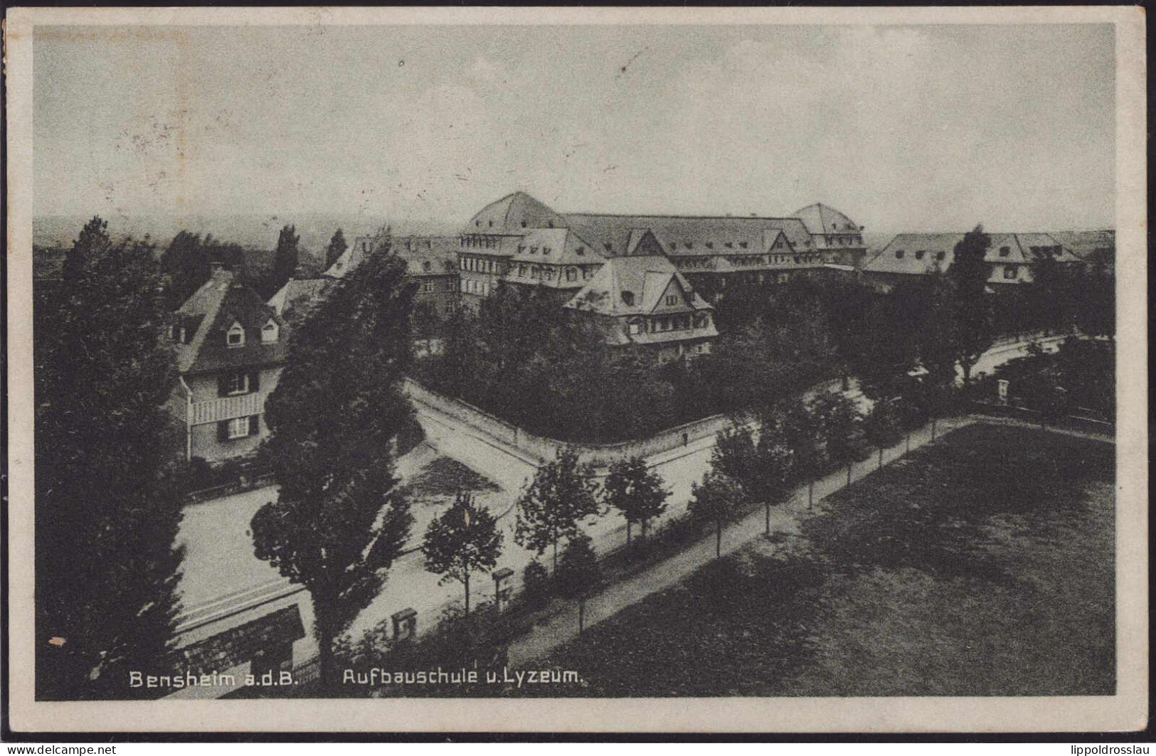 Gest. W-6140 Bensheim Schule Und Lyzeum 1930 - Bensheim