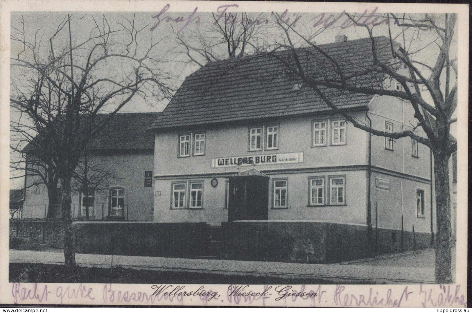 Gest. W-6300 Gießen-Wieseck Gasthaus Wellersburg 1930 - Giessen