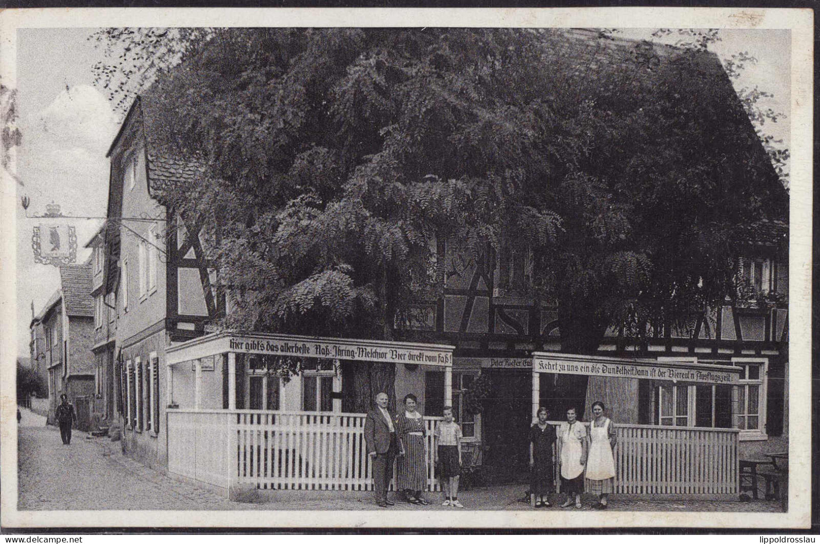 Gest. W-6308 Butzbach Gasthaus Eule 1935 - Giessen