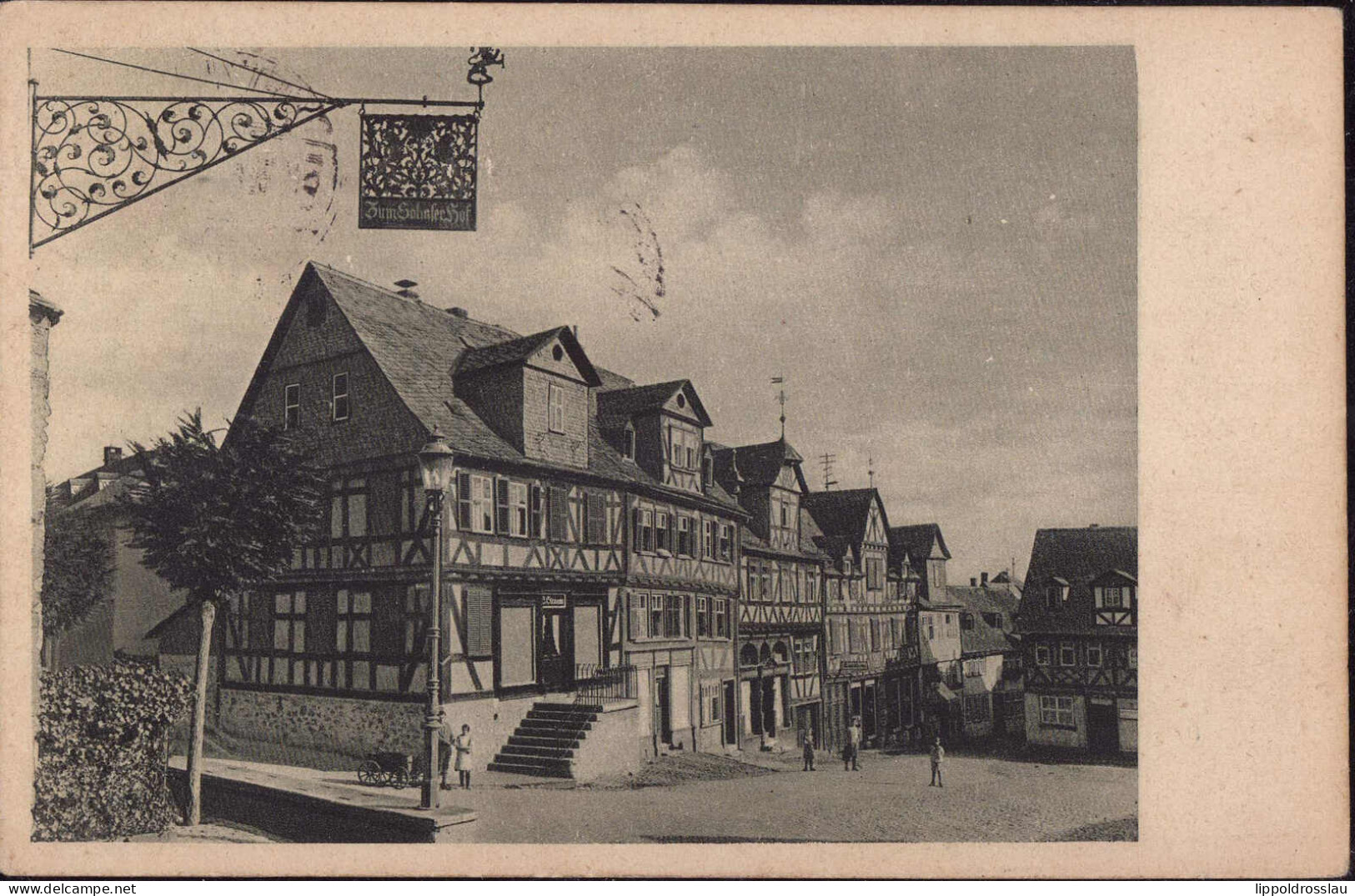 Gest. W-6330 Wetzlar Straßenpartie 1930, Briefmarke Entfernt - Wetzlar