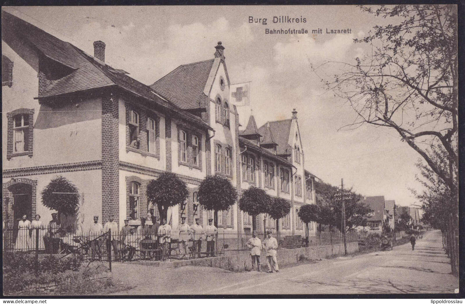 Gest. W-6348 Burg Dillkreis Bahnhofstraße, Feldpost 1916 - Dillenburg