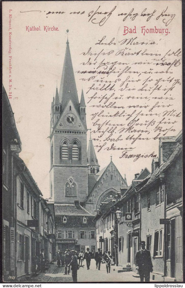 Gest. W-6380 Bad Homburg Kathol. Kirche 1898 - Bad Homburg