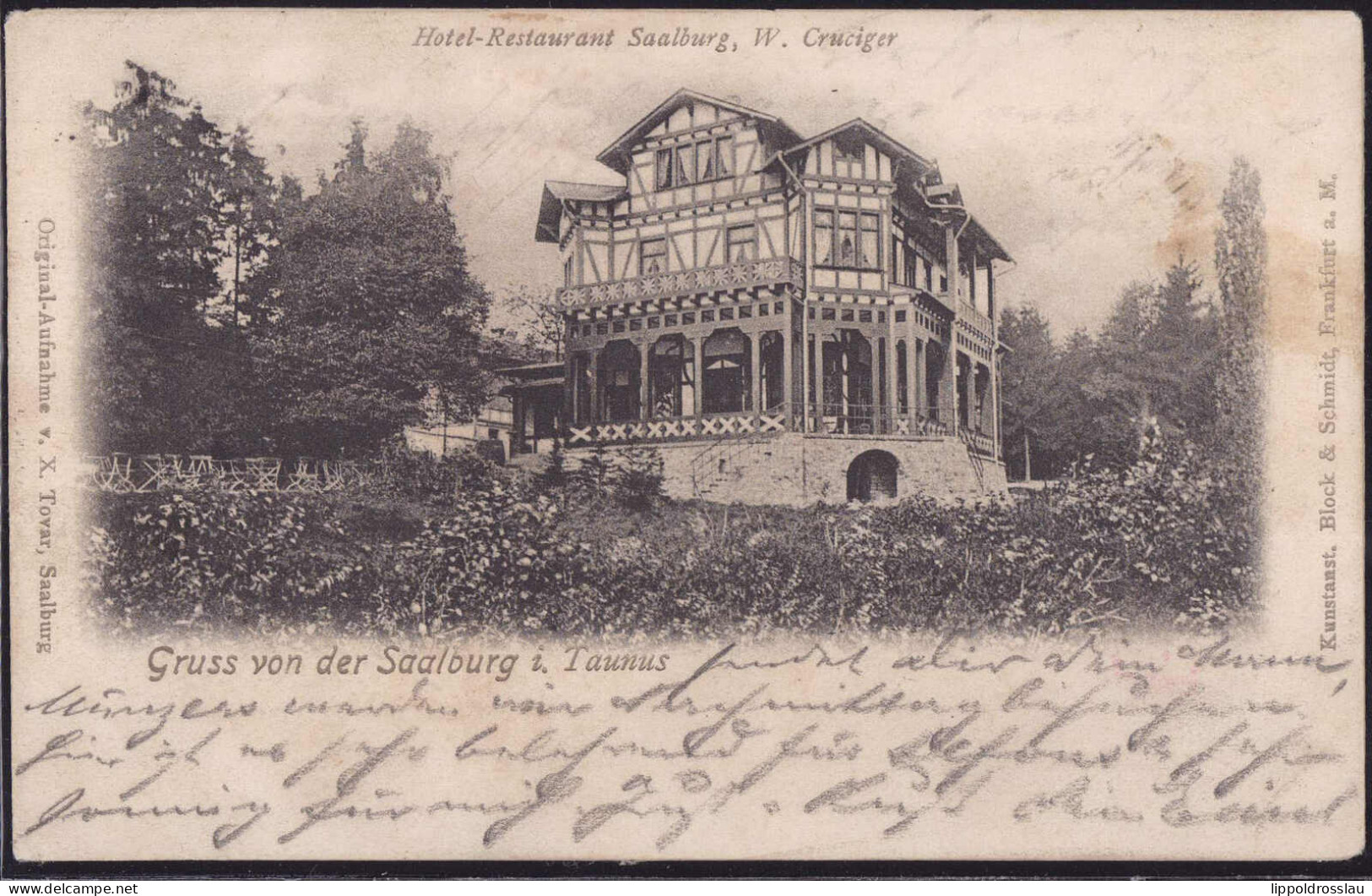 Gest. W-6380 Saalburg Gasthaus Cruciger 1902 - Bad Homburg