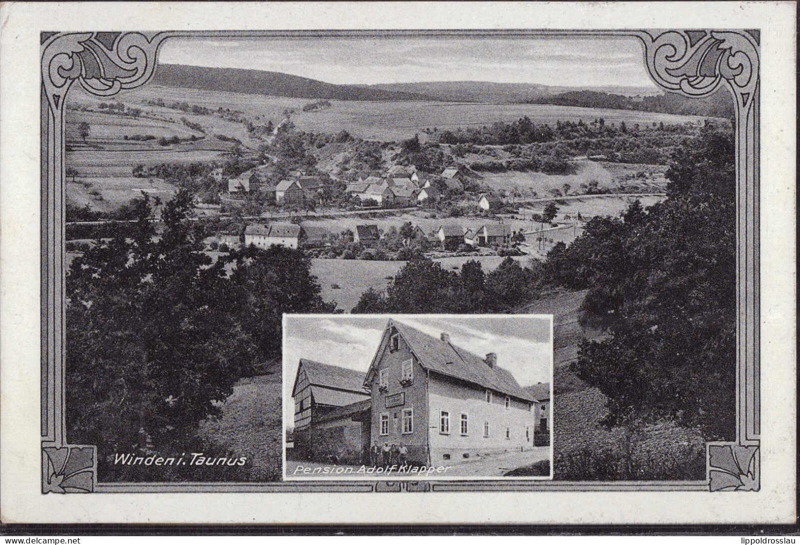 Gest. W-6395 Winden Pension Adolf Klapper 1940 - Usingen