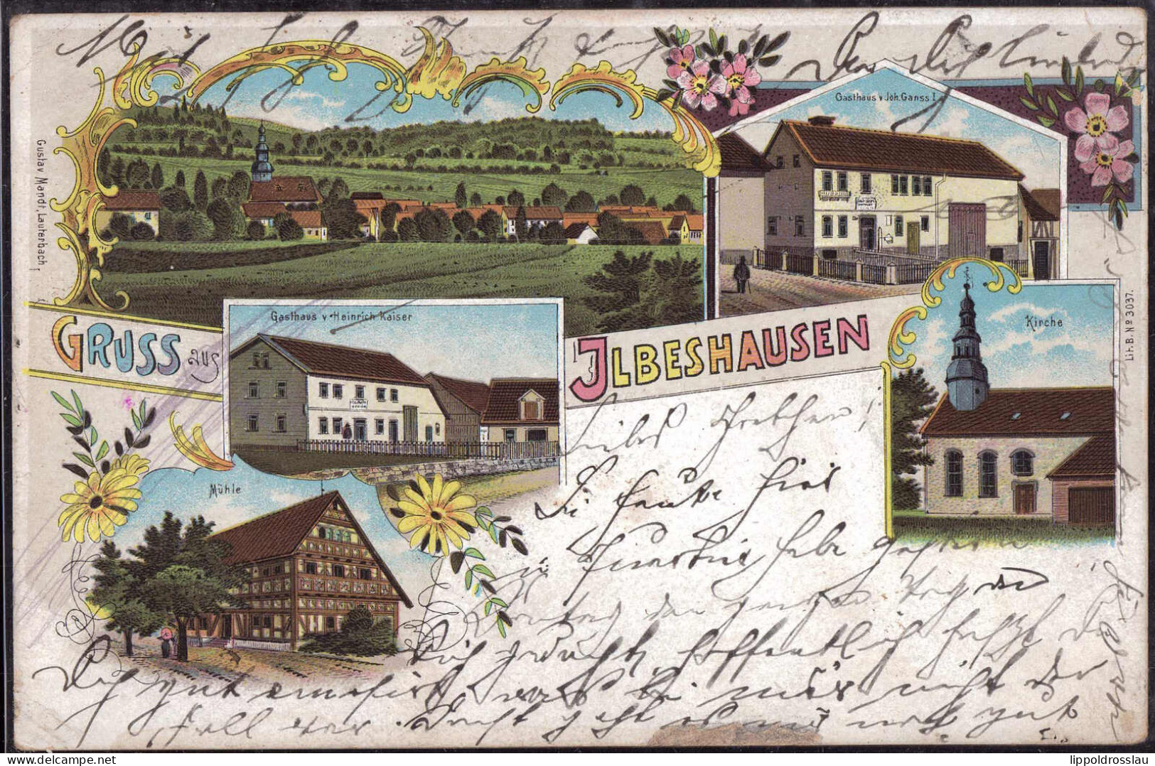 Gest. W-6424 Ilbeshausen Mühle Gasthaus Heinrich Kaiser 1904, EK 1cm, EK 5mm - Lauterbach