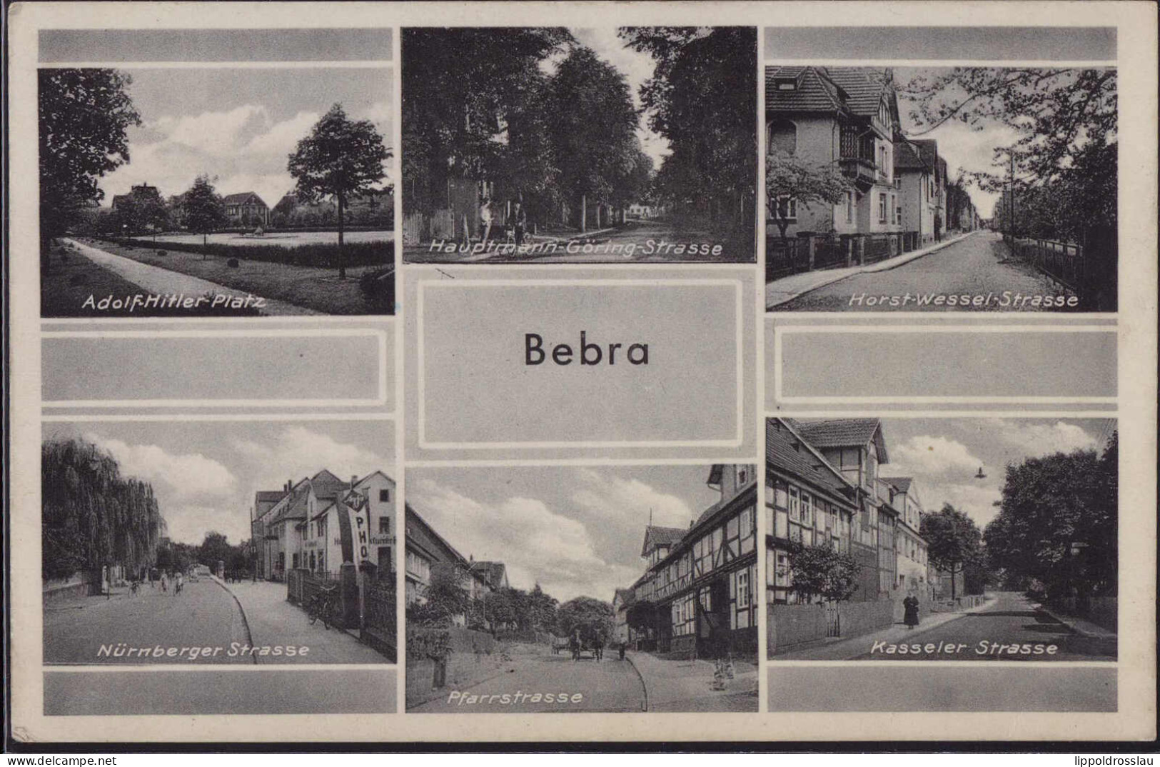 Gest. W-6440 Bebra Adolf-Hitler-Platz Horst Wessel Straße Usw. 1939 - Bebra