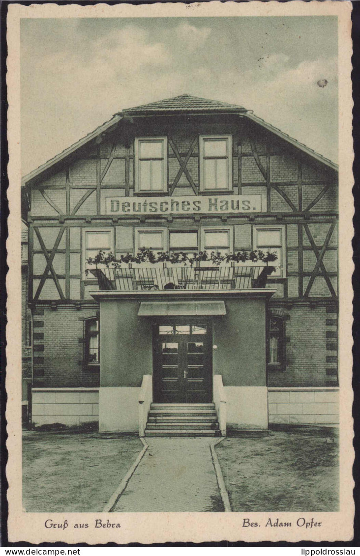 Gest. W-6440 Bebra Gasthaus Deutsches Haus 1932 - Bebra