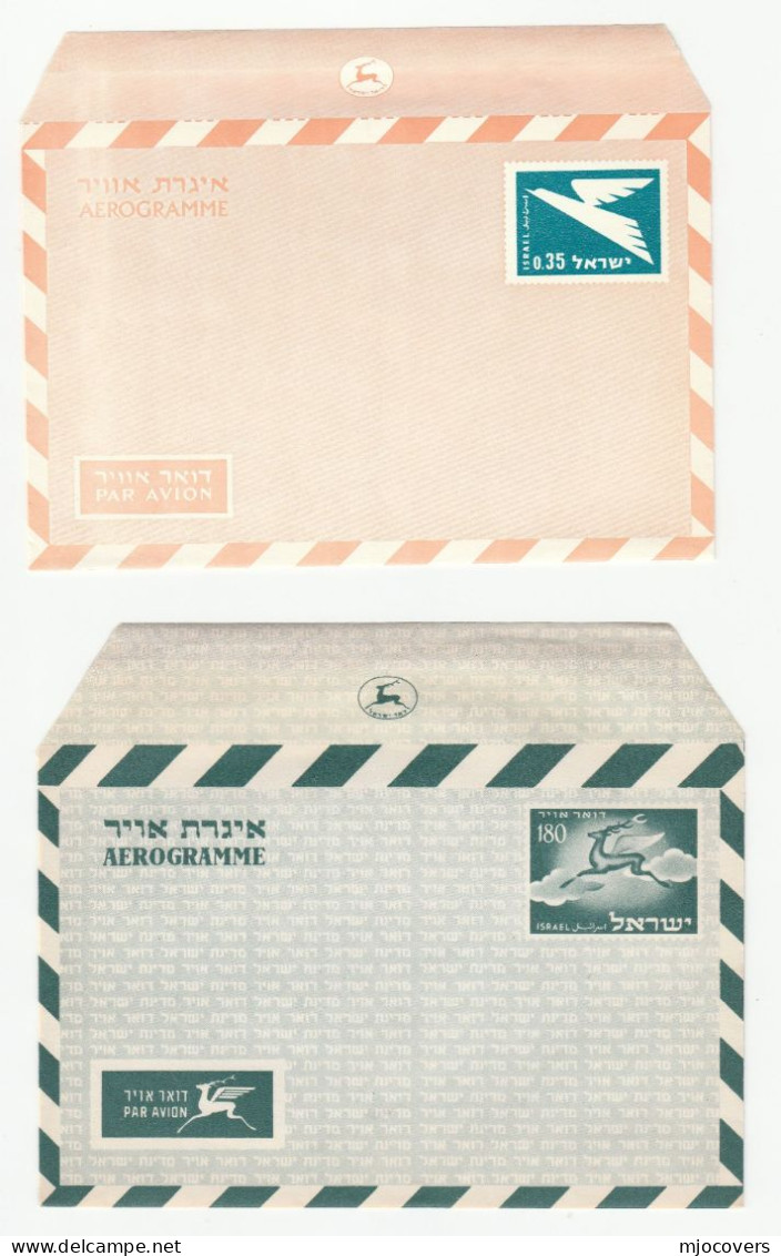 10 Diff Israel AEROGRAMMES 1950s-1970s Aerogramme Postal Stationery Cover Stamps - Lots & Serien