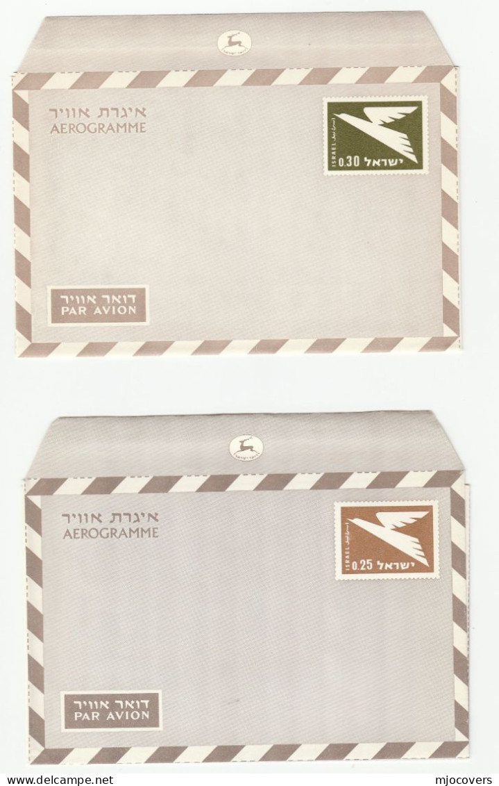 10 Diff Israel AEROGRAMMES 1950s-1970s Aerogramme Postal Stationery Cover Stamps - Collezioni & Lotti