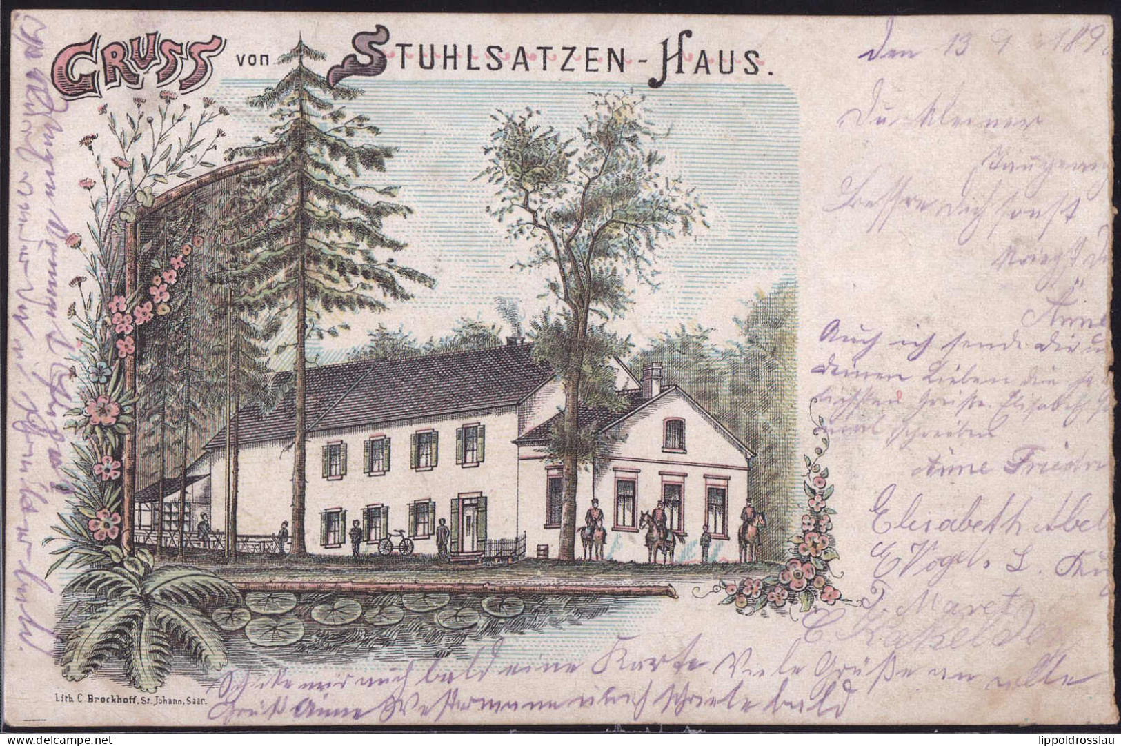 Gest. W-6600 Saarbrücken Stuhlsatzenhaus 1898 - Saarbrücken