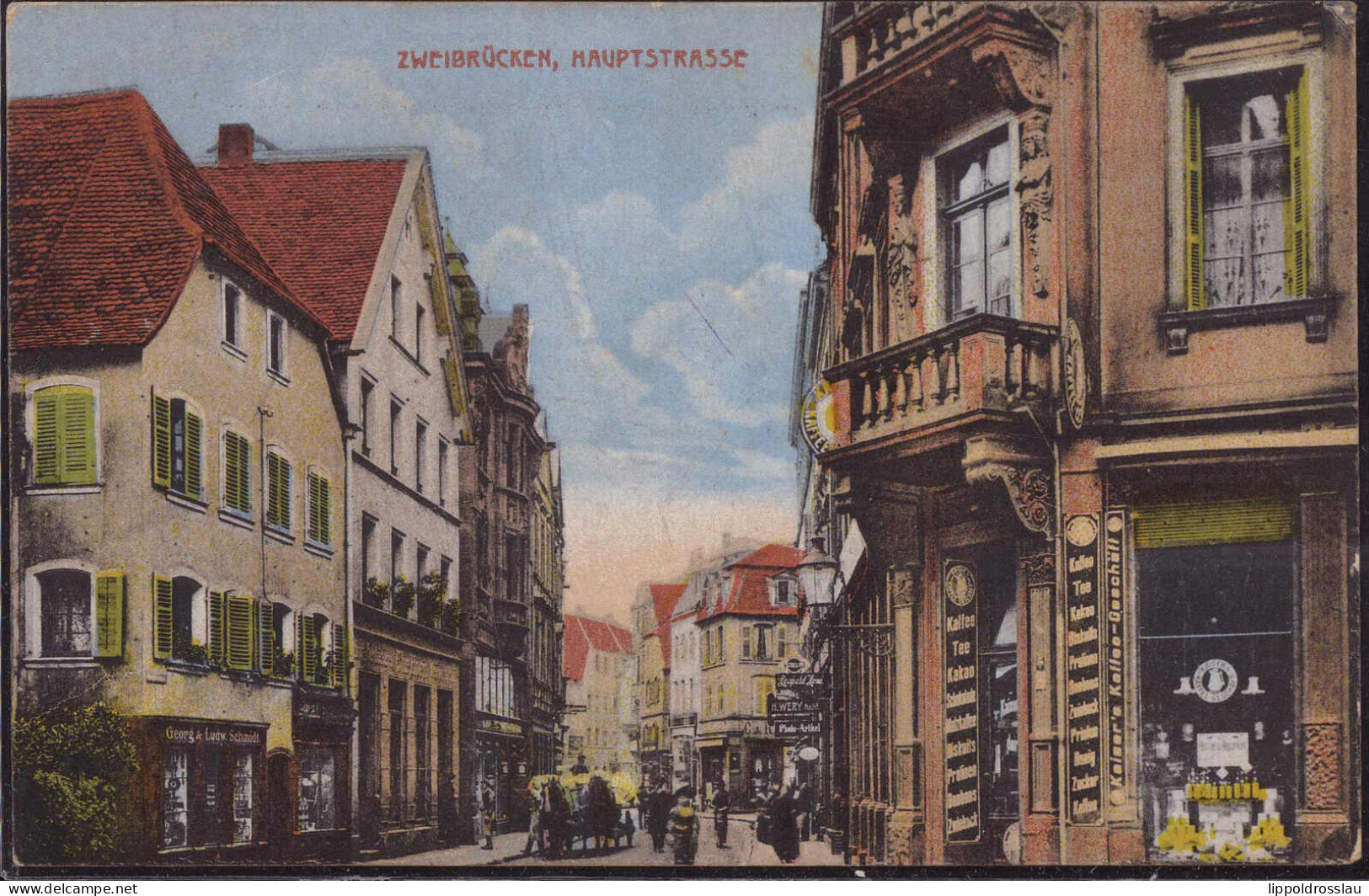 Gest. W-6660 Zweibrücken Hauptstraße 1921 - Zweibruecken