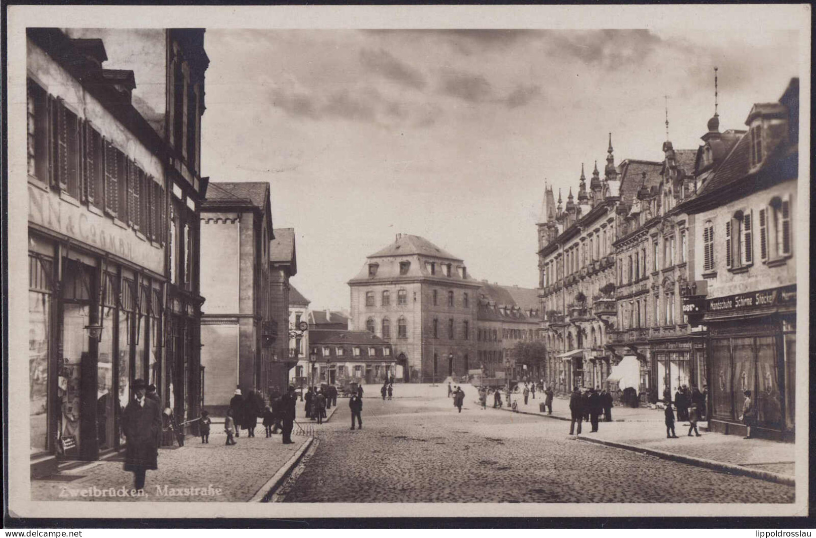 Gest. W-6660 Zweibrücken Maxstraße 1935 - Zweibruecken