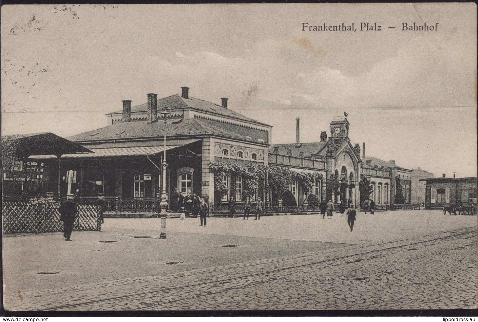 Gest. W-67100 Frankenthal Bahnhof, EK 9mm, Briefmarke Entfernt - Frankenthal