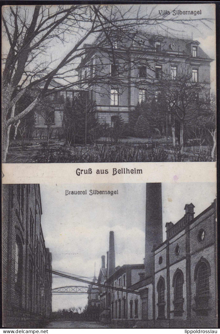 Gest. W-6729 Bellheim Brauerei Silbernagel Villa Silbernagel, Feldpost 1917 - Speyer