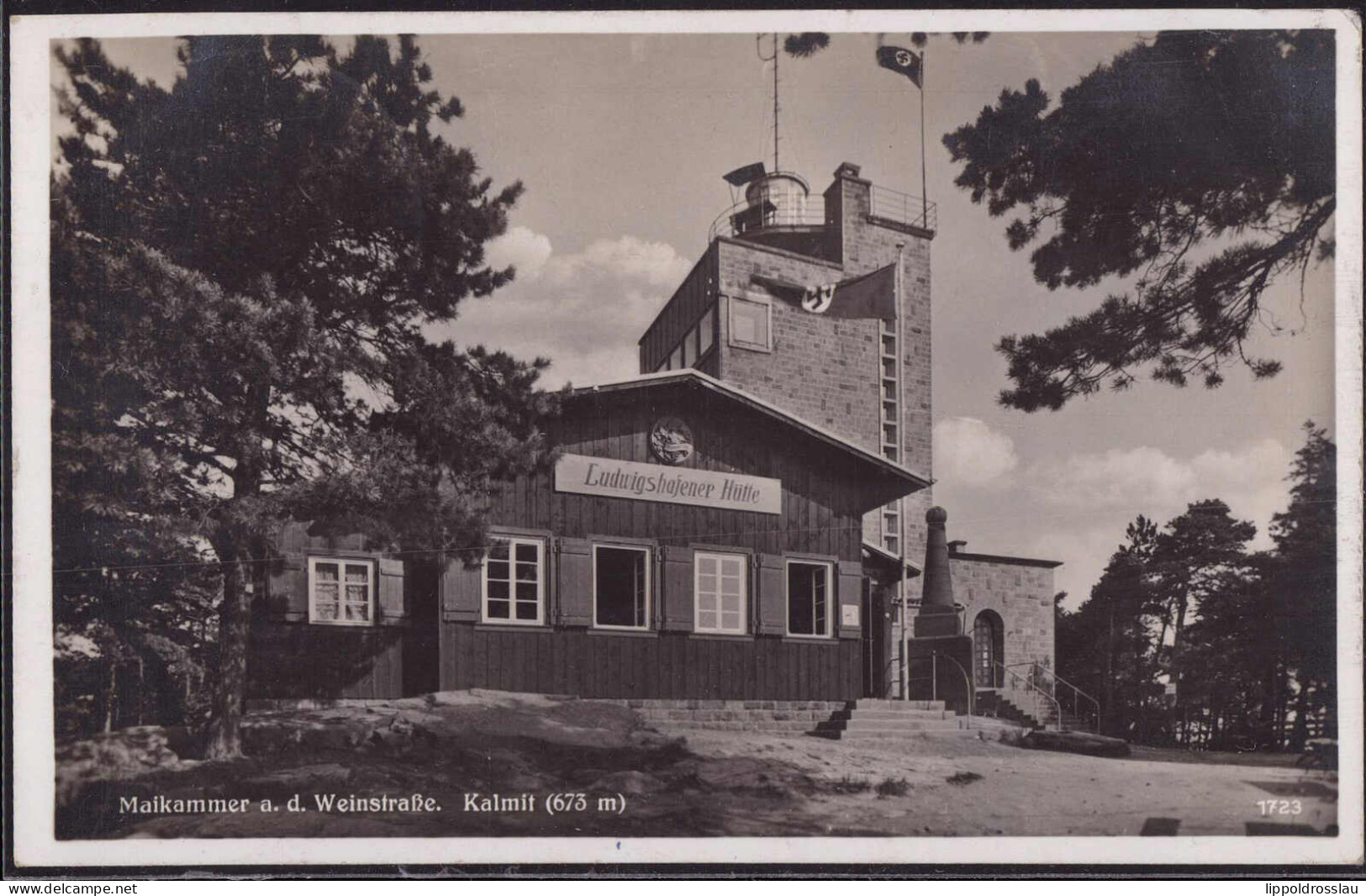 Gest. W-6730 Maikammer Gasthaus Ludwigshafener Hütte, Feldpost Polizei-Ausb. Regt. Oranienburg - Neustadt (Weinstr.)