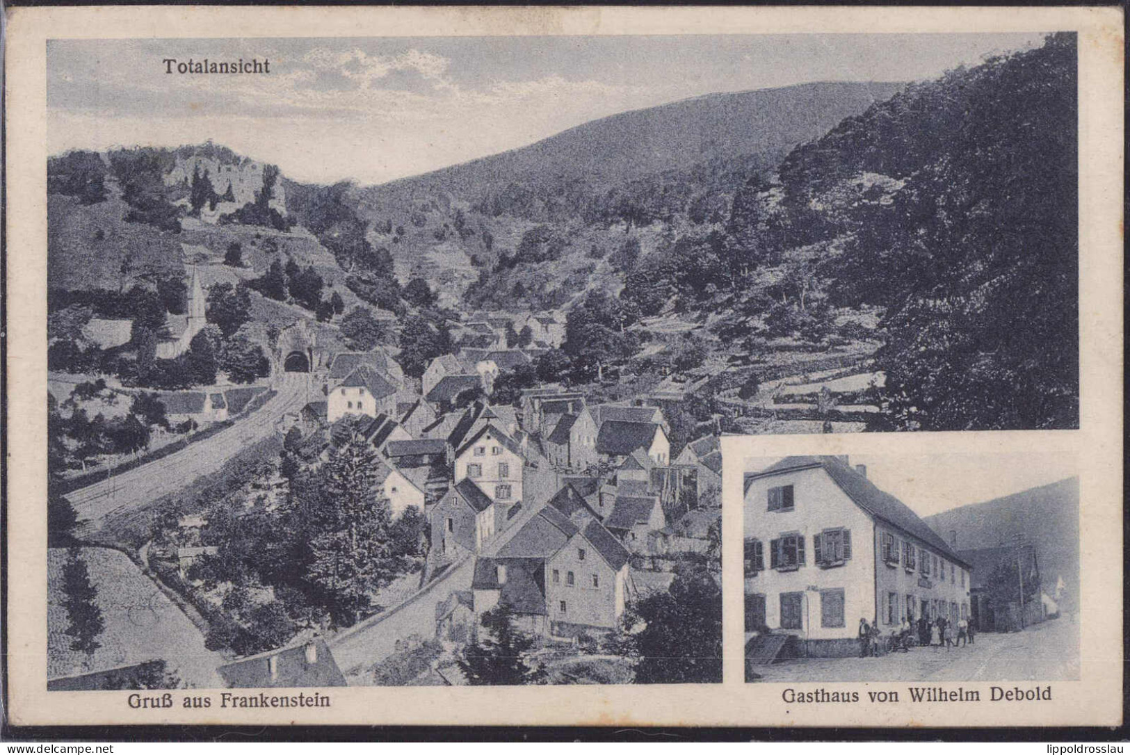 Gest. W-6731 Frankenstein Gasthaus Debold, Briefmarke Entfernt - Neustadt (Weinstr.)