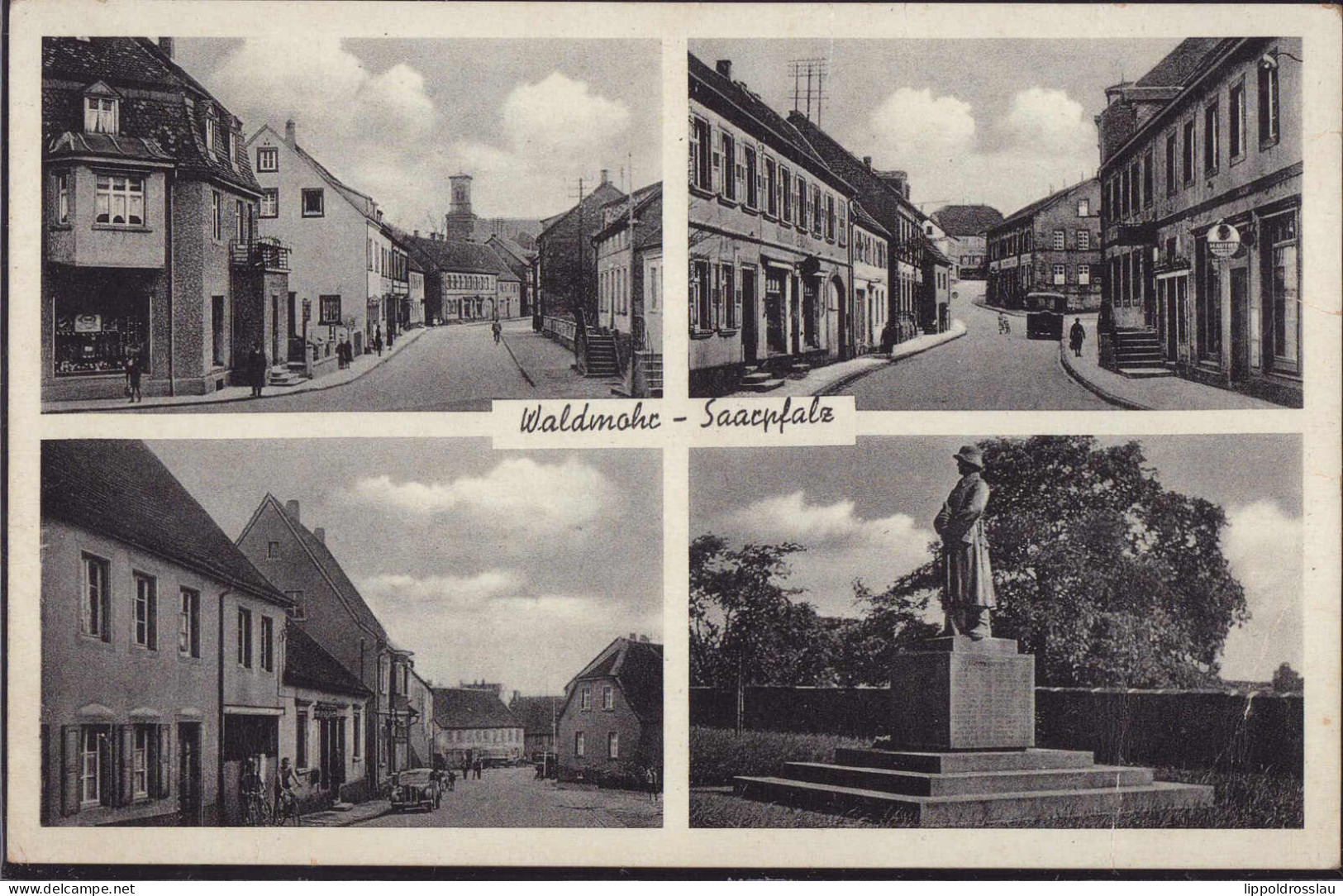 * W-6797 Waldmohr 4-Bild-Straßenkarte 1940 - Landstuhl