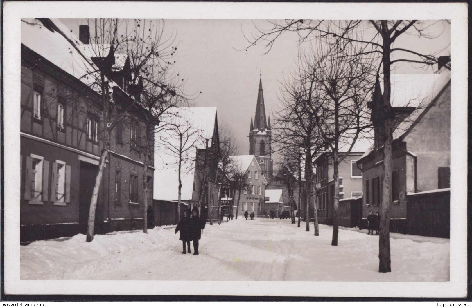 * W-6806 Viernheim Straßenpartie Im Winter - Mannheim