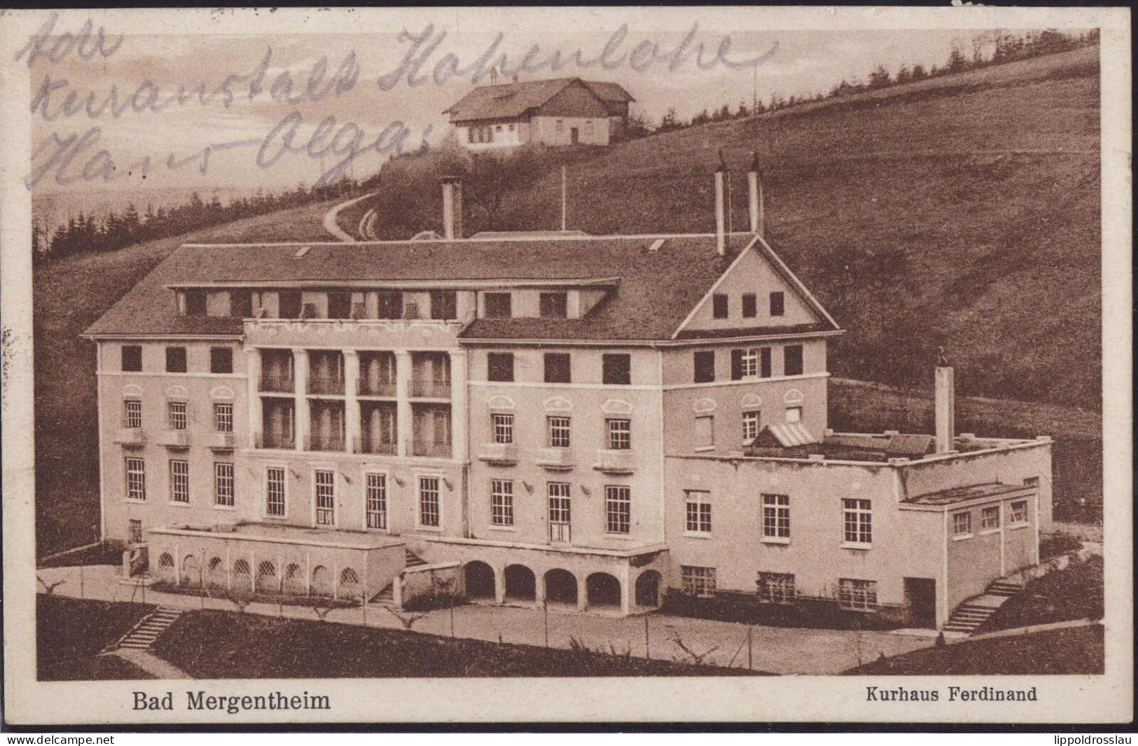 Gest. W-6990 Bad Mergentheim Kurhaus Ferdinand 1929 - Bad Mergentheim