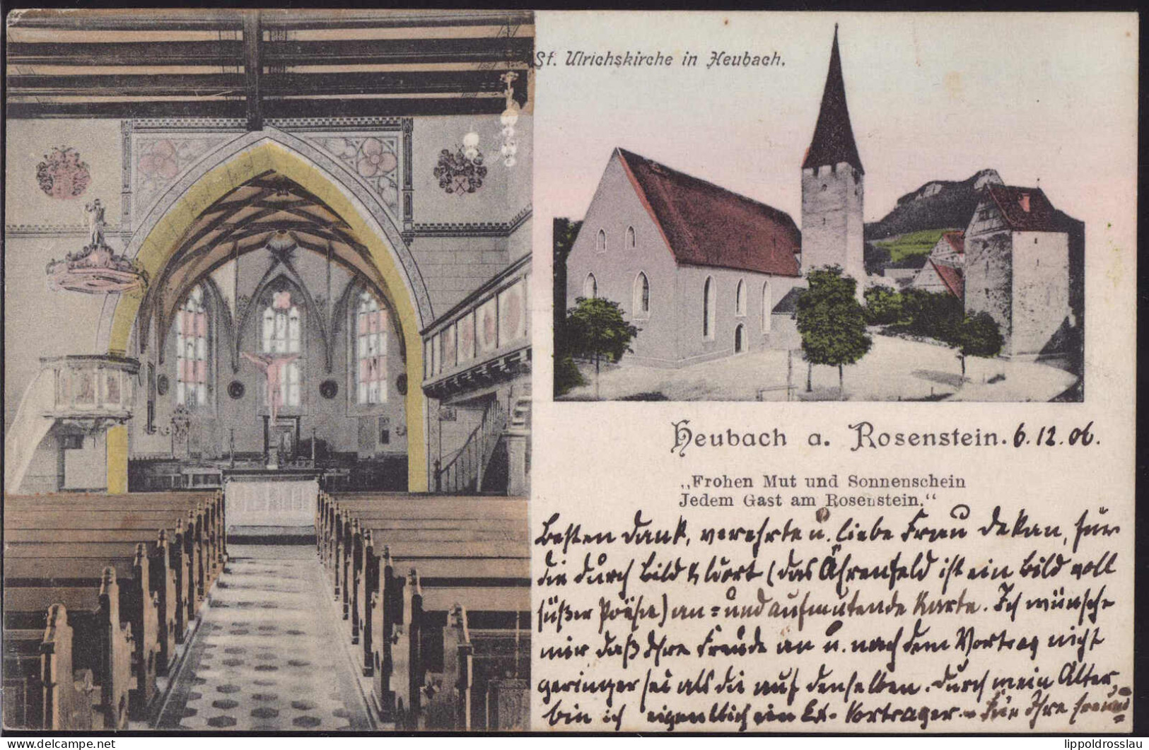 Gest. W-7972 Heubach Ulrichskirche 1906 - Schwäbisch Gmünd