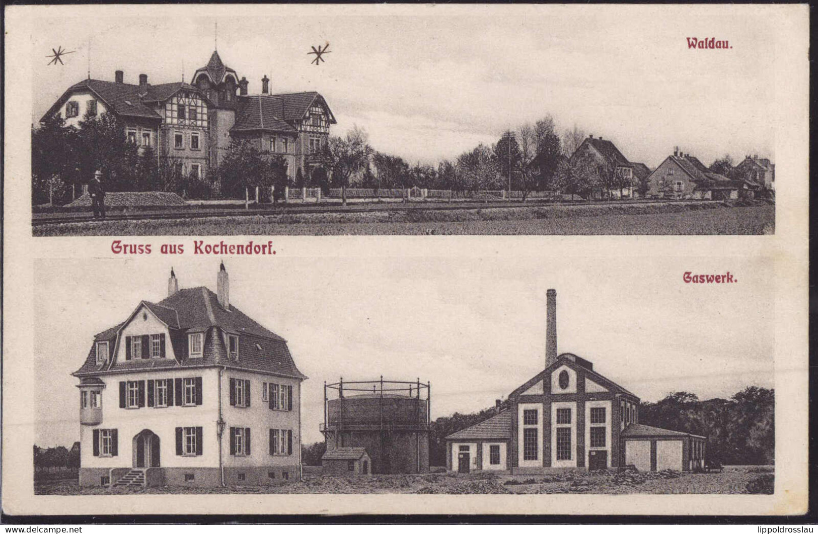 Gest. W-7107 Kochendorf Gaswerk 1911 - Aalen