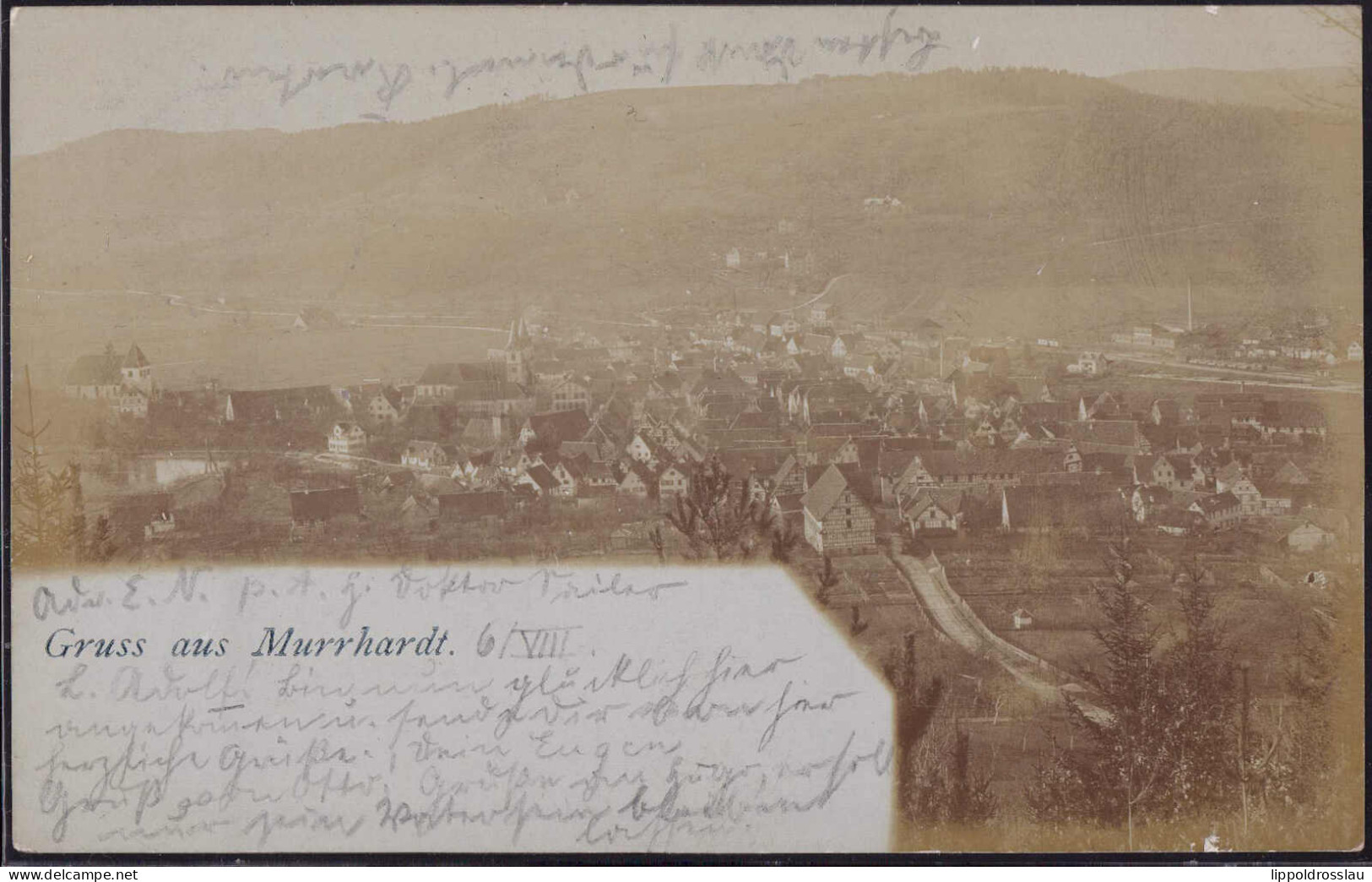 Gest. W-7157 Murrhardt Blick Zum Ort 1904 - Backnang