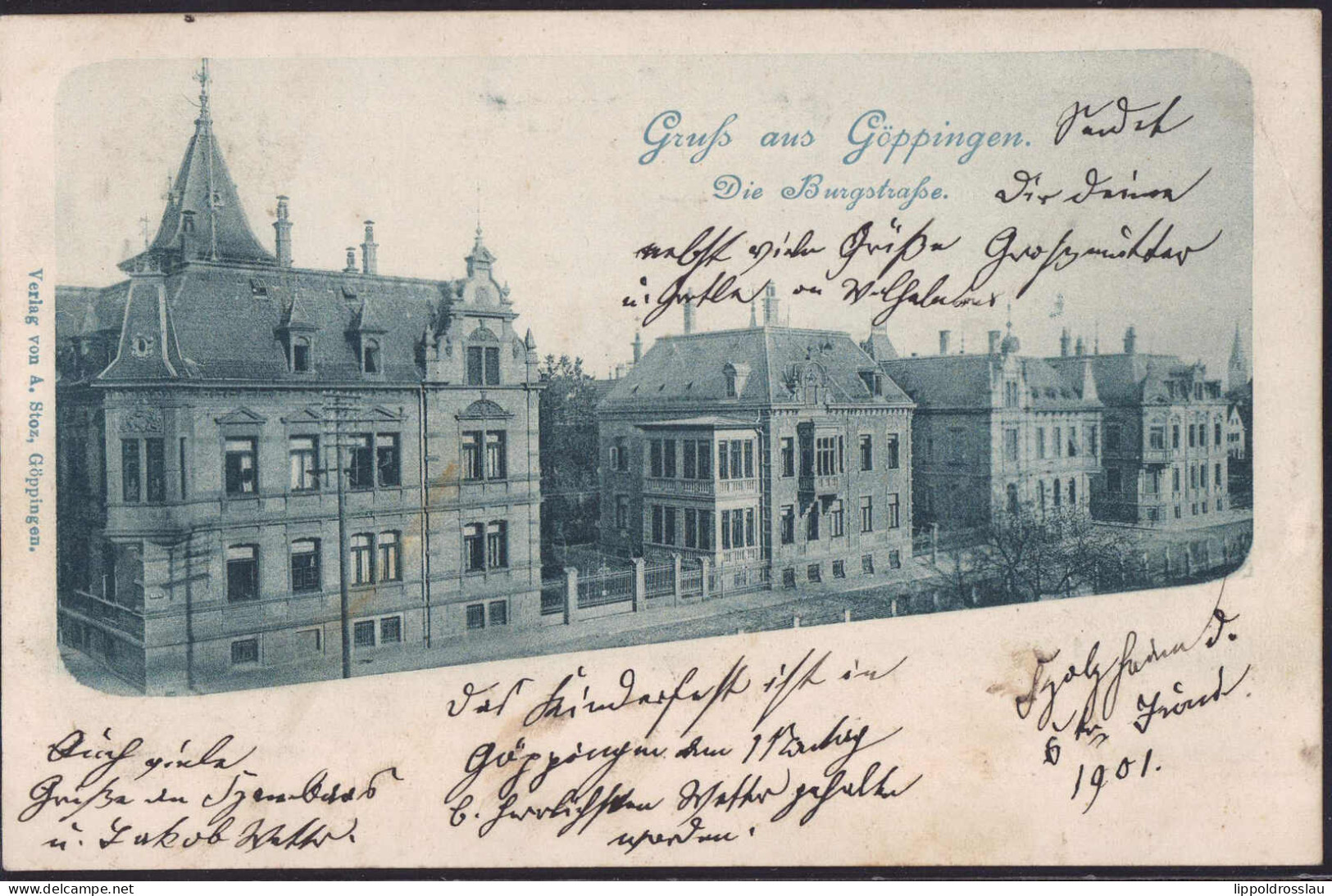 Gest. W-7320 Göppingen Burgstraße 1901 - Göppingen