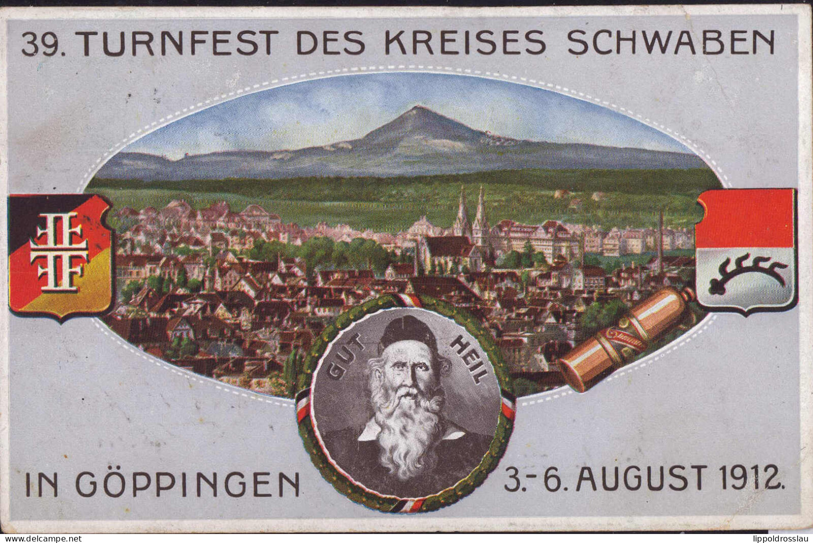 Gest. W-7320 Göppingen Turnfest 1912, EK 1,8 Cm - Göppingen