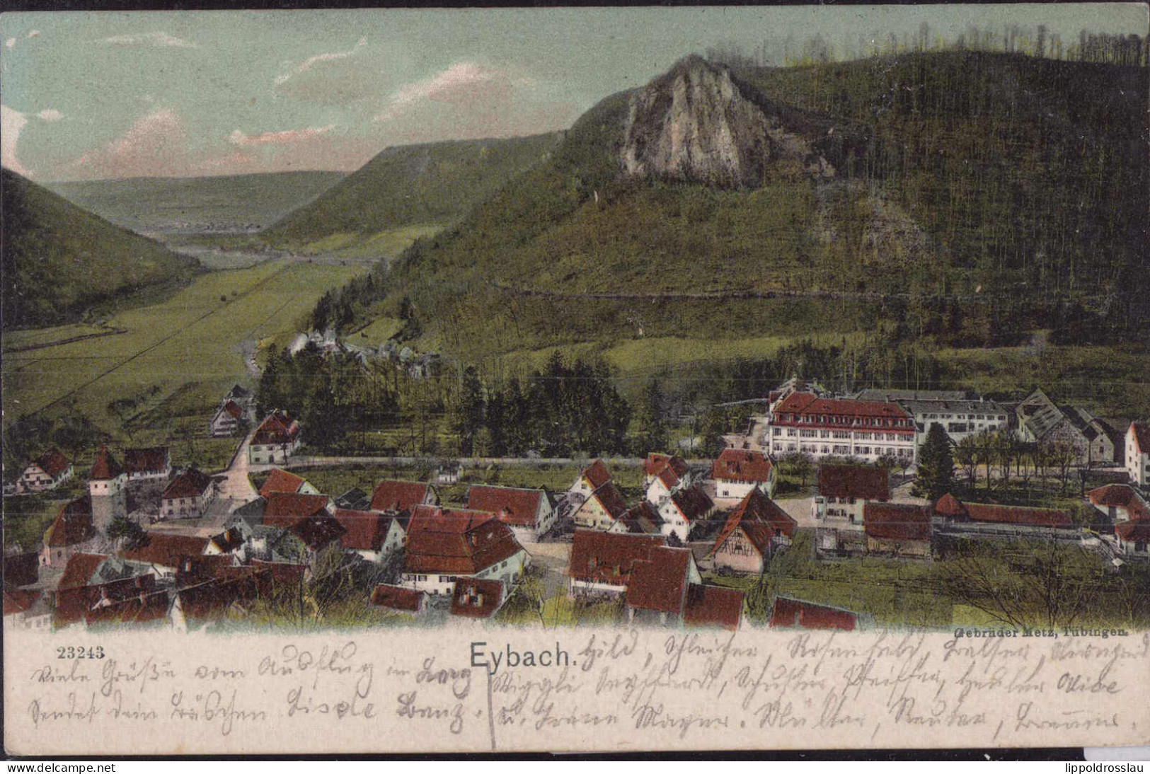 Gest. W-7340 Eybach Blick Zum Ort 1905 - Geislingen